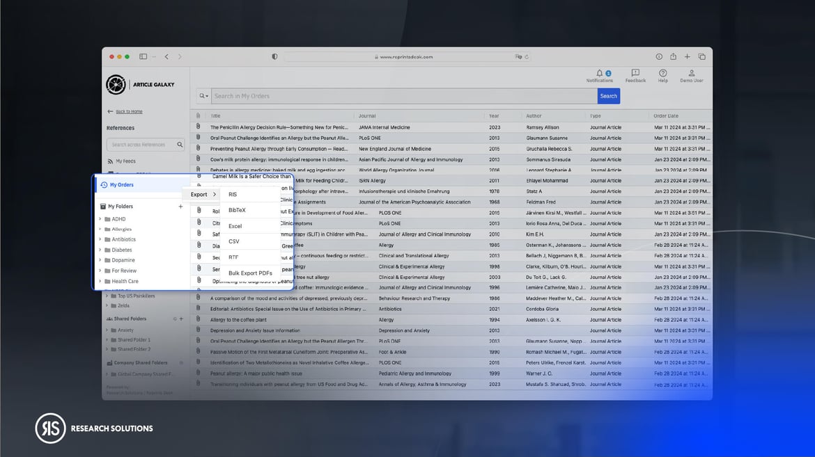 AGR_02_Export the content from My Orders